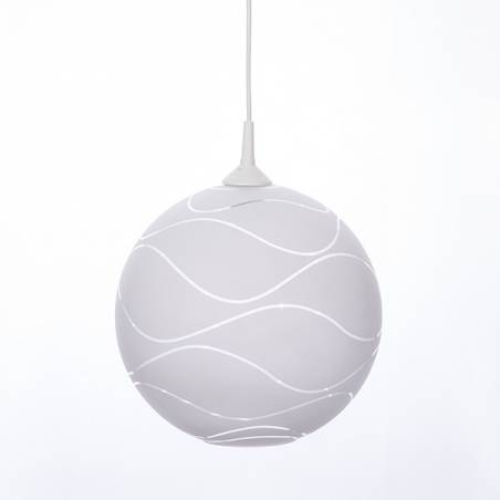 Cristal glass painted lamp 4054 with decor - waves