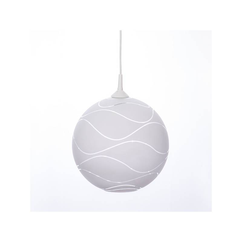 Lampa 4057 jasna malowana farbą zdobiona - fale